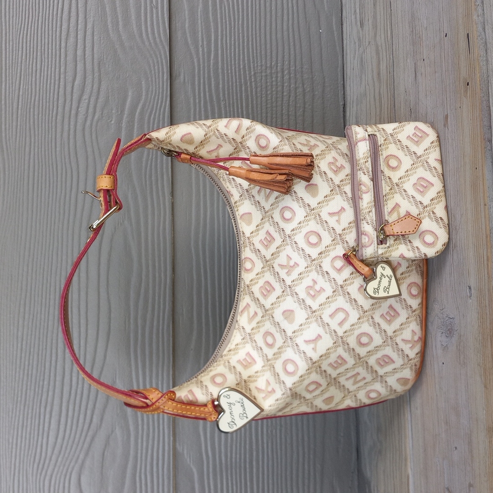 ❌️🚫 SOLD! Dooney & Bourke Vintage Coated Cotton Crossword Bucket Bag & Wallet